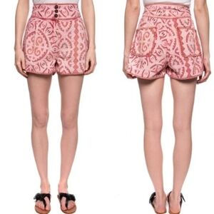 Ulla Johnson Pink High Waist Shorts